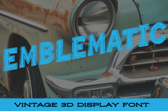 Emblematic: Bold Vintage 3D Font for Design