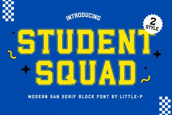 Introducing Student Squad: A Bold Sans-Serif College Font for Authentic Collegiate Design