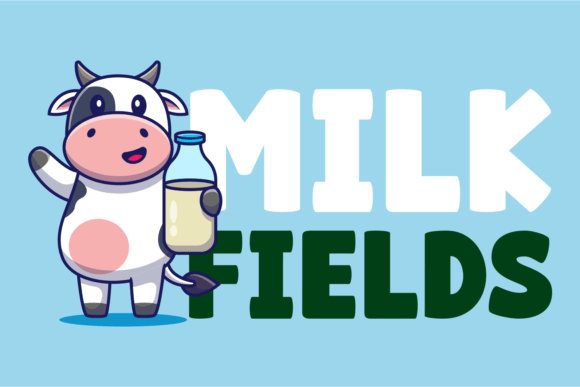 Milk Fields: Bold Display Font for Modern Designs