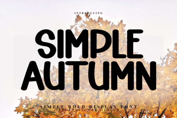 Simple Autumn: A Modern Display Font for Creators