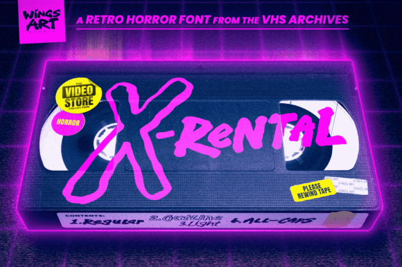 X-Rental: The VHS Nostalgia Font for Creators